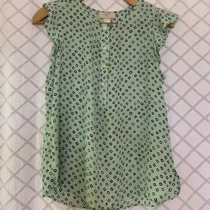 Loft Green Polka dots Blouse